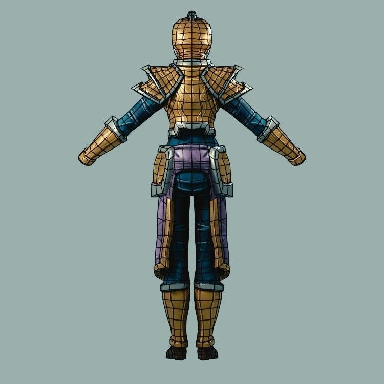 Classic Role Playing Races Low-poly 3D model_47