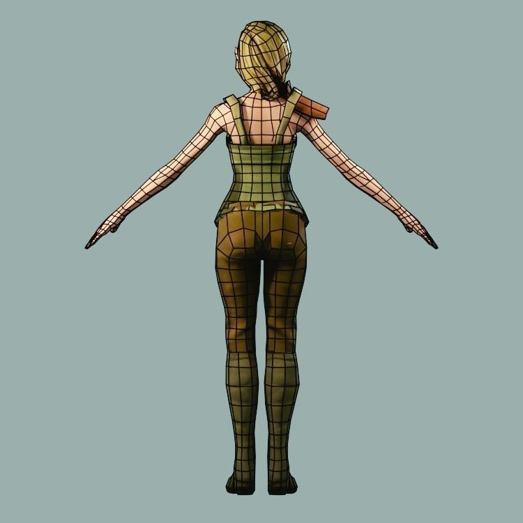 Classic Role Playing Races Low-poly 3D model_40