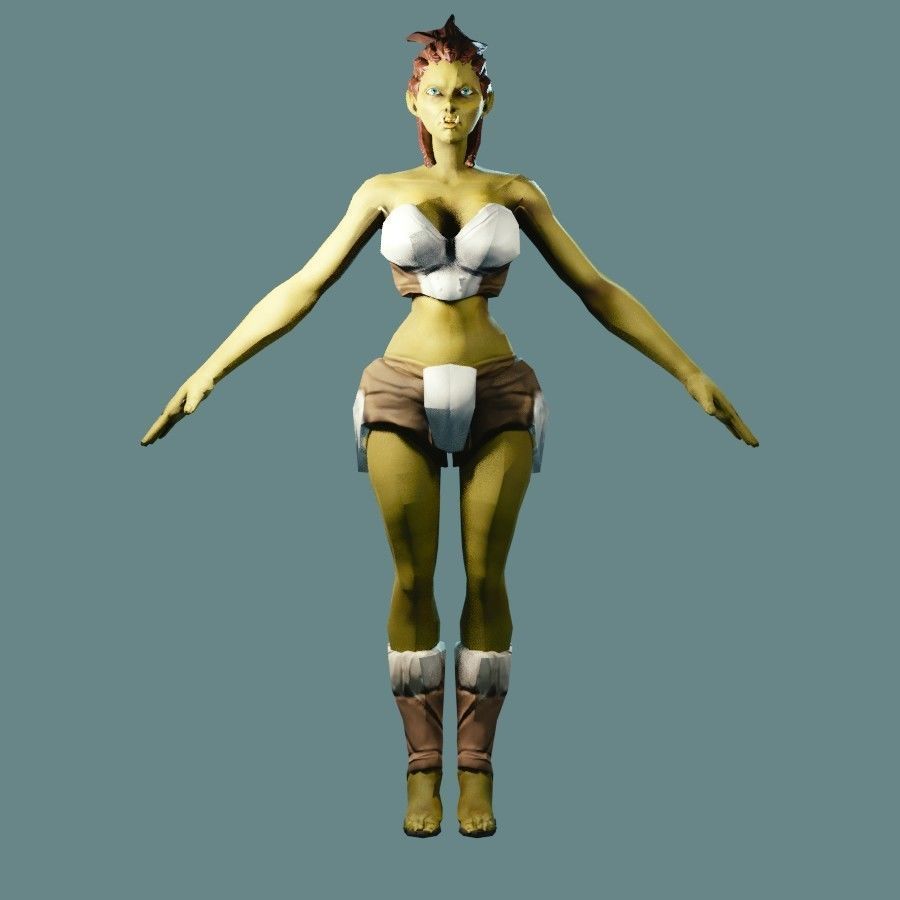 Classic Role Playing Races Low-poly 3D model_14