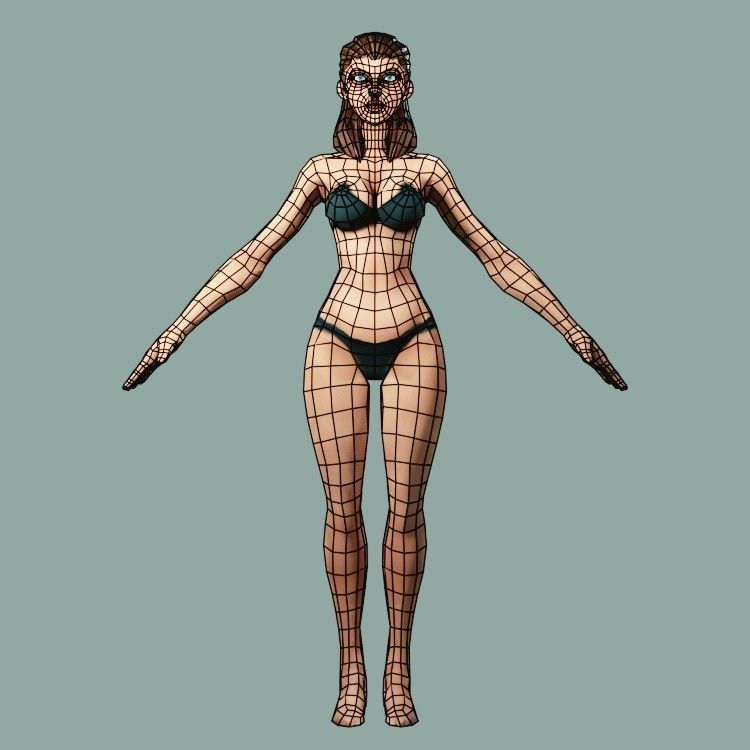 Classic Role Playing Races Low-poly 3D model_49