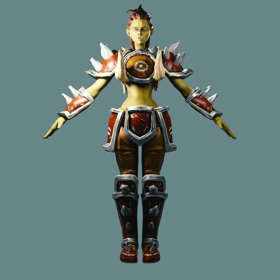 Classic Role Playing Races Low-poly 3D model_20