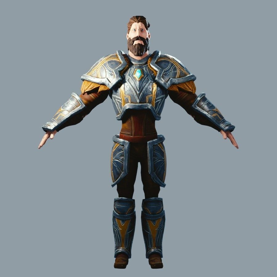 Classic Role Playing Races Low-poly 3D model_30