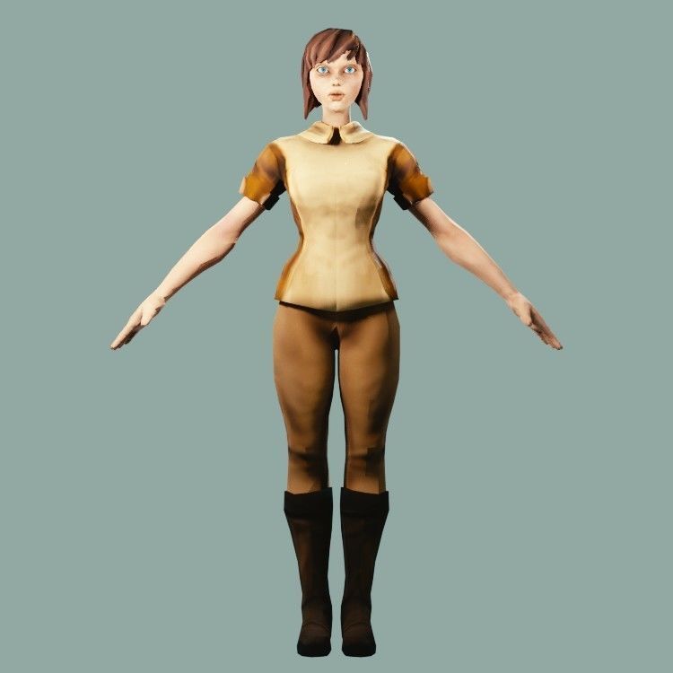 Classic Role Playing Races Low-poly 3D model_10
