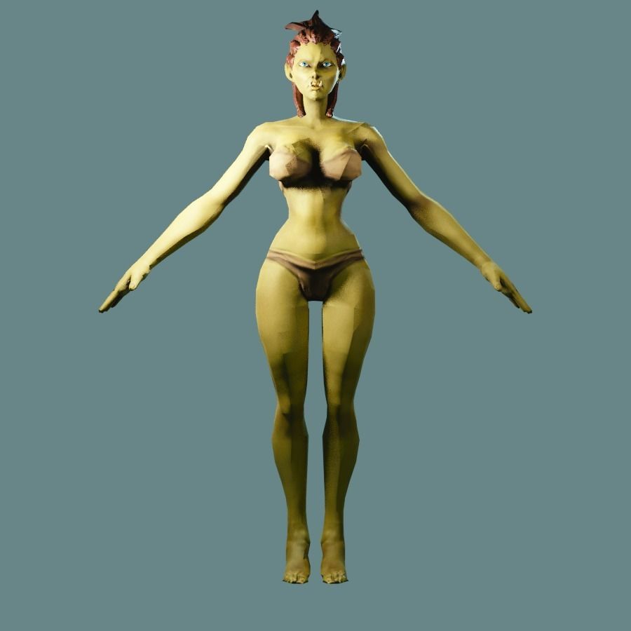 Classic Role Playing Races Low-poly 3D model_62