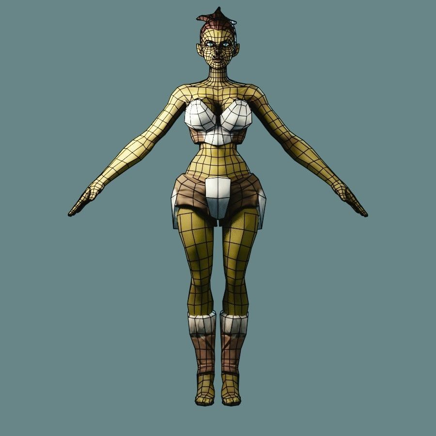 Classic Role Playing Races Low-poly 3D model_52