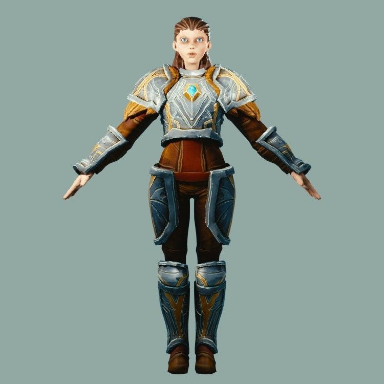 Classic Role Playing Races Low-poly 3D model_15