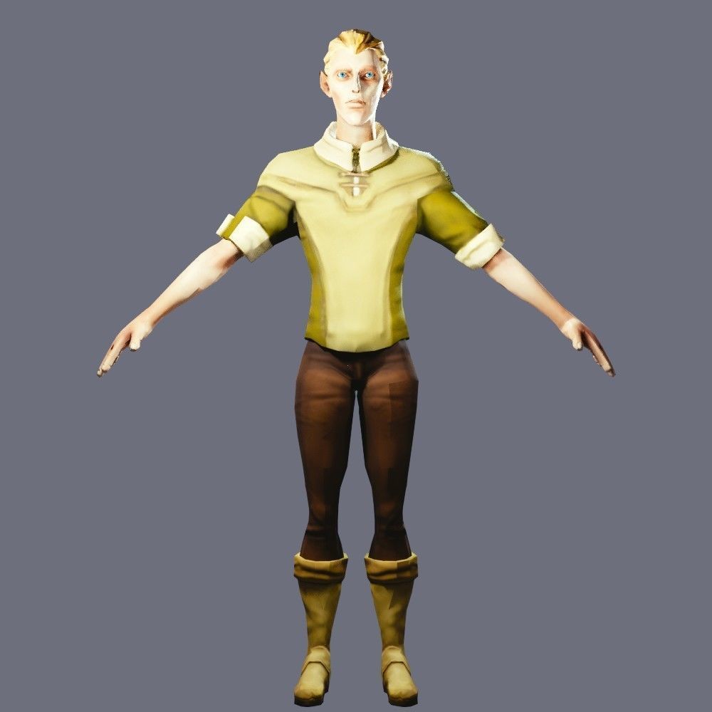 Classic Role Playing Races Low-poly 3D model_22