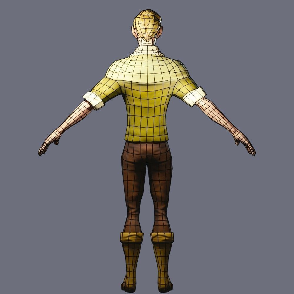 Classic Role Playing Races Low-poly 3D model_54