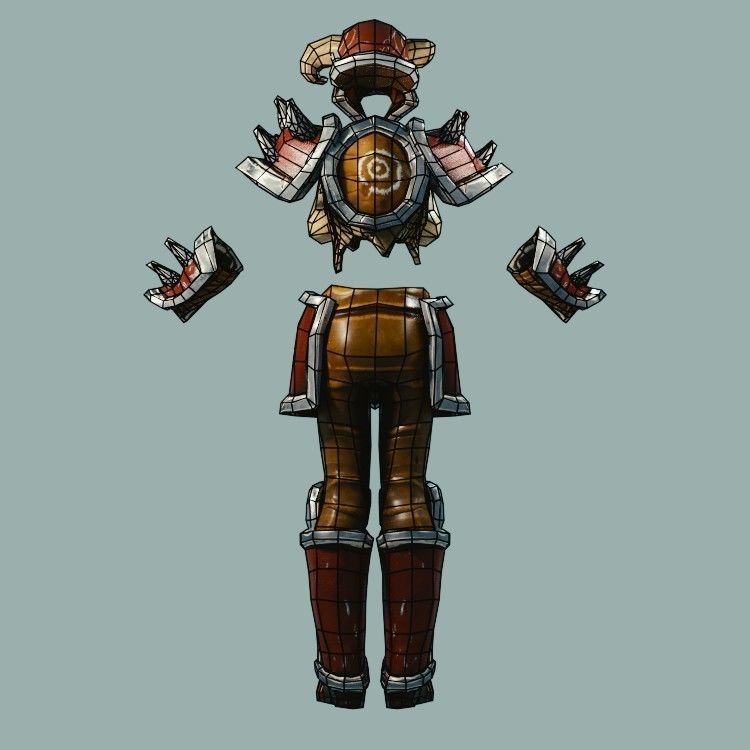 Classic Role Playing Races Low-poly 3D model_45