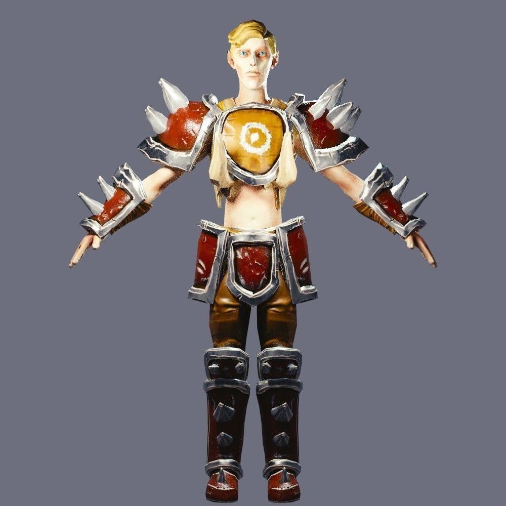 Classic Role Playing Races Low-poly 3D model_25