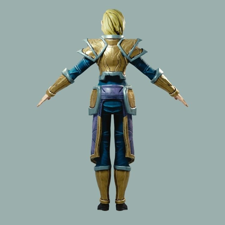 Classic Role Playing Races Low-poly 3D model_11