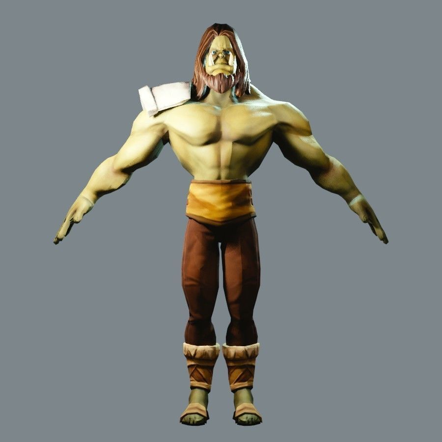 Classic Role Playing Races Low-poly 3D model_28