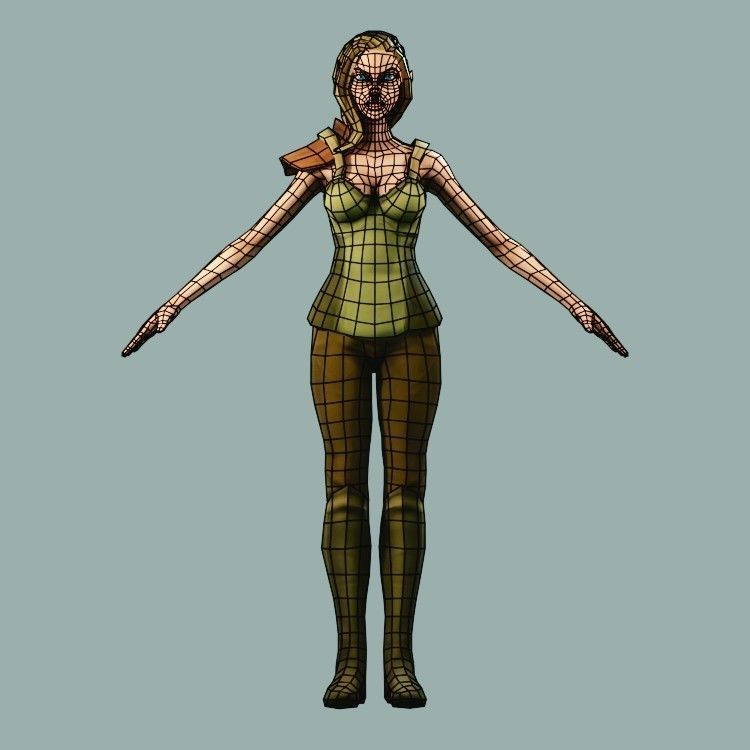 Classic Role Playing Races Low-poly 3D model_36