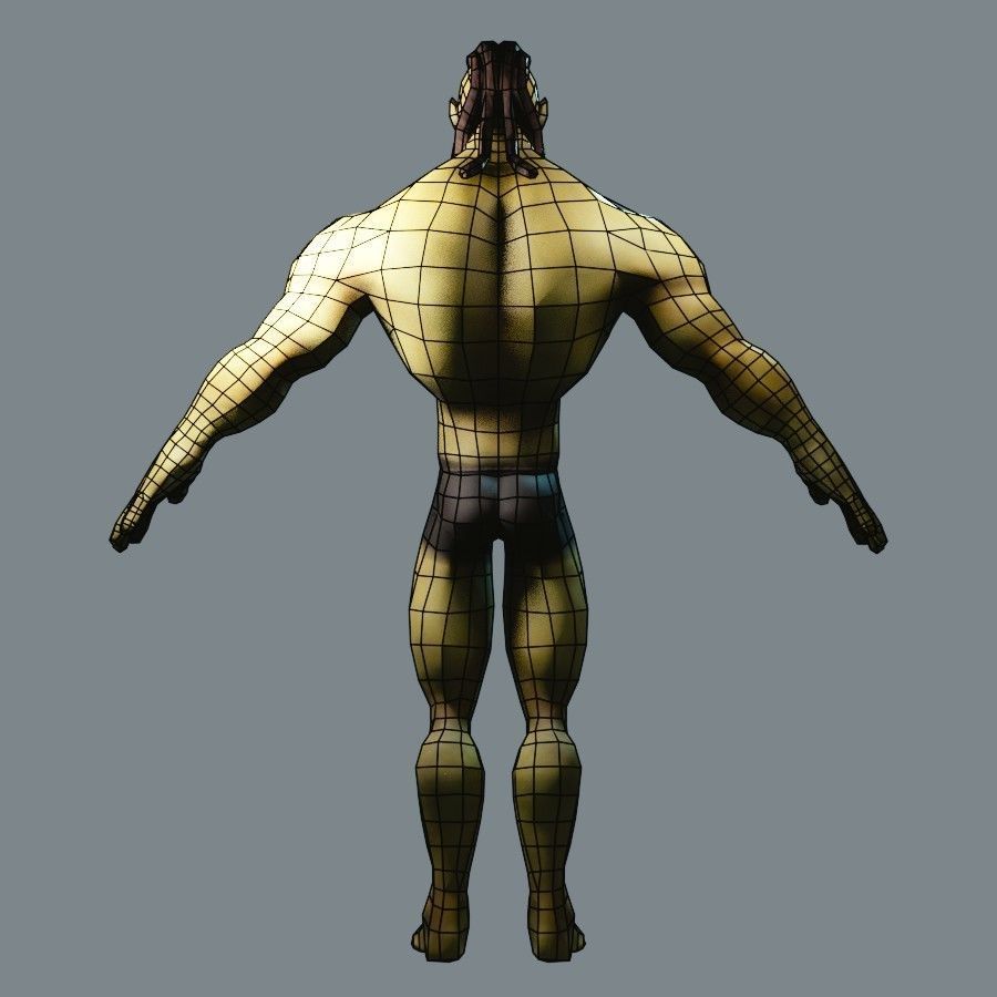 Classic Role Playing Races Low-poly 3D model_60