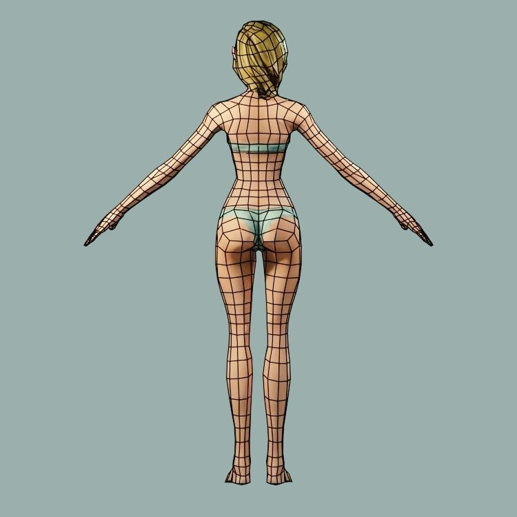 Classic Role Playing Races Low-poly 3D model_35