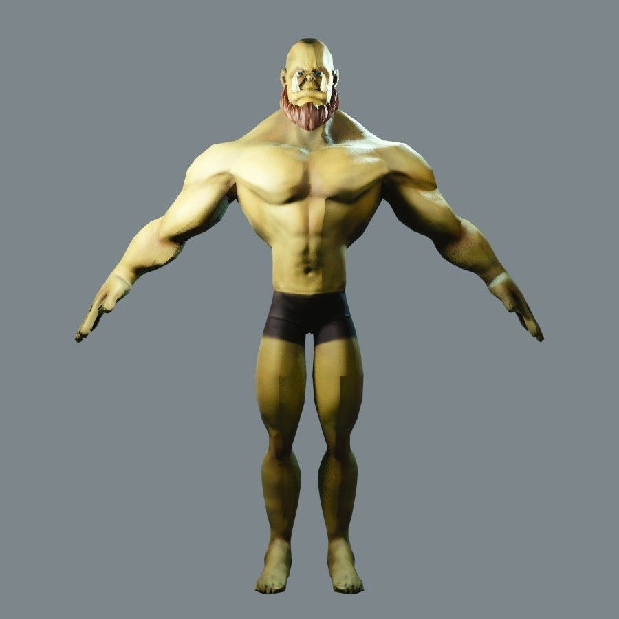 Classic Role Playing Races Low-poly 3D model_27