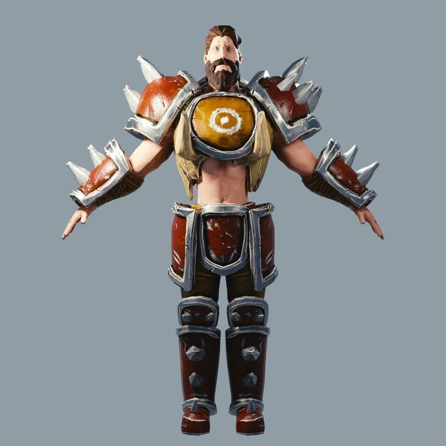 Classic Role Playing Races Low-poly 3D model_29