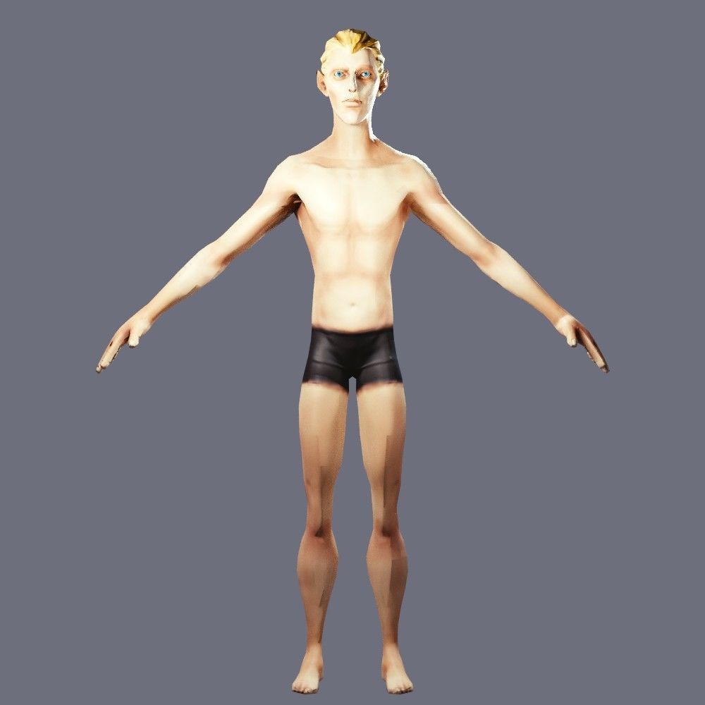 Classic Role Playing Races Low-poly 3D model_19