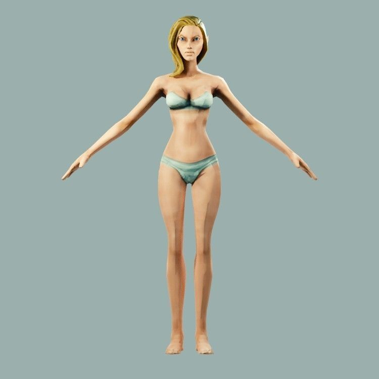 Classic Role Playing Races Low-poly 3D model_6