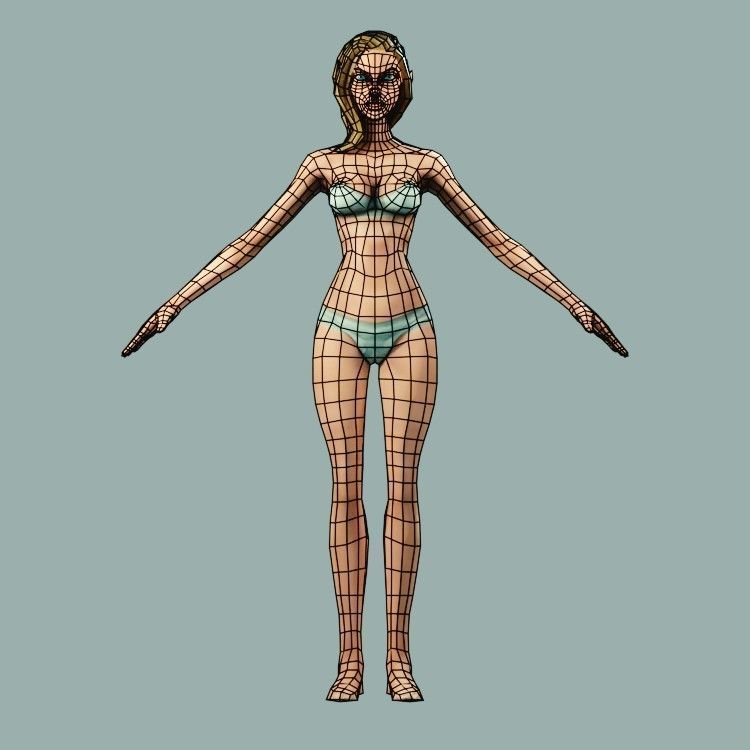 Classic Role Playing Races Low-poly 3D model_34