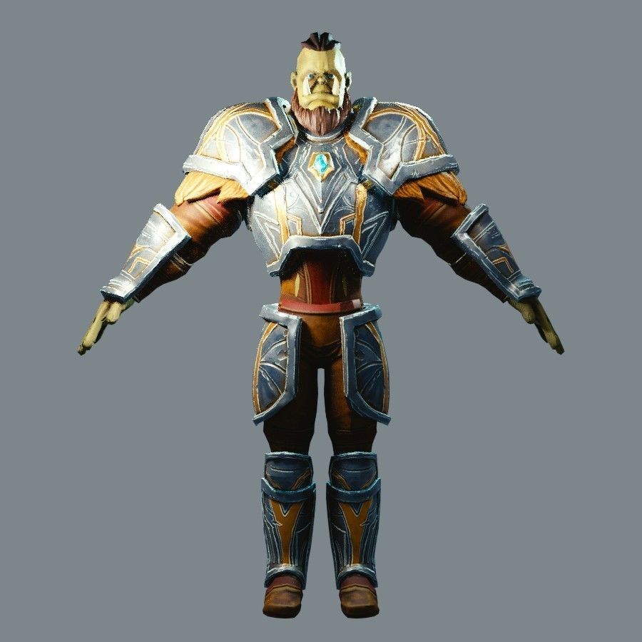 Classic Role Playing Races Low-poly 3D model_38