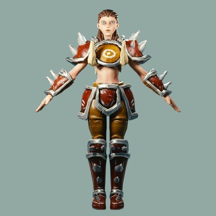 Classic Role Playing Races Low-poly 3D model_17