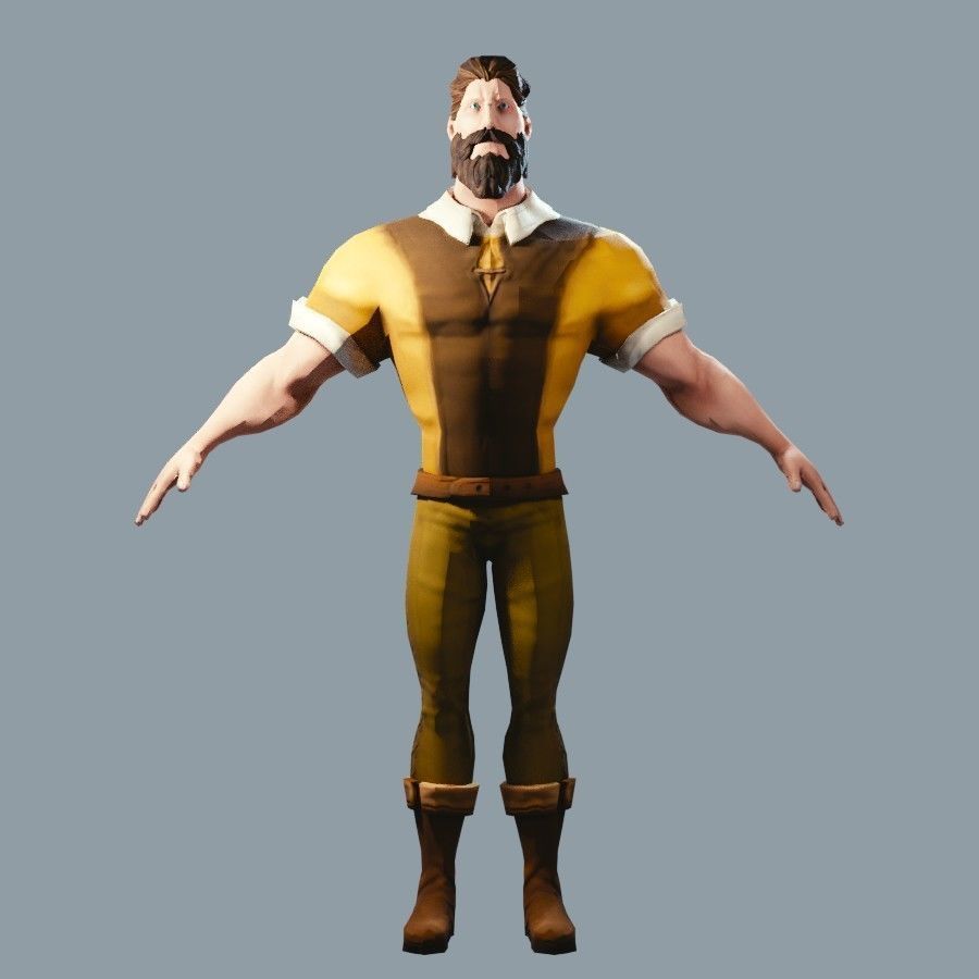 Classic Role Playing Races Low-poly 3D model_24
