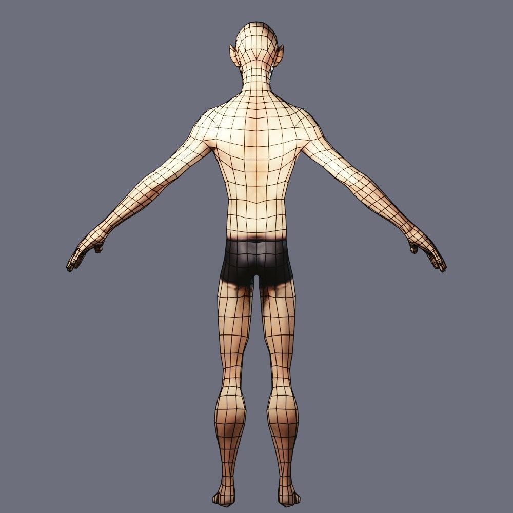 Classic Role Playing Races Low-poly 3D model_59