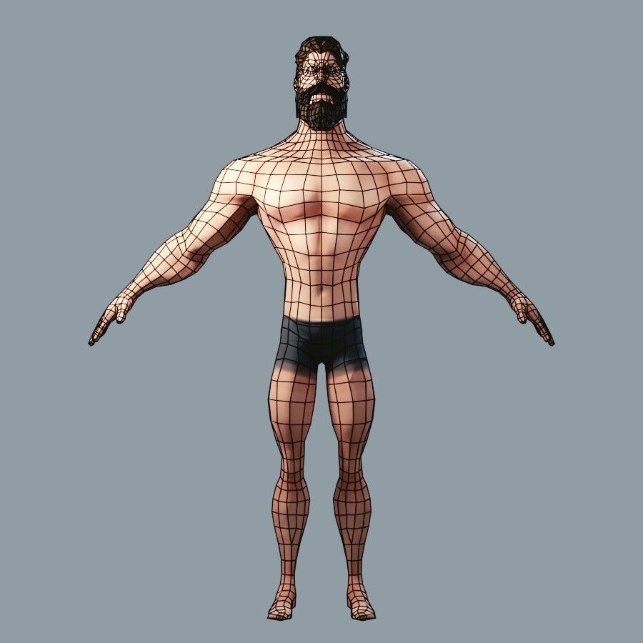 Classic Role Playing Races Low-poly 3D model_58