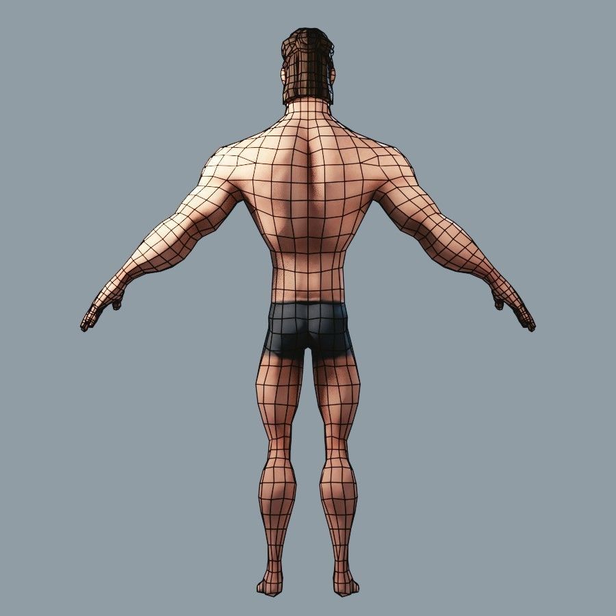 Classic Role Playing Races Low-poly 3D model_55