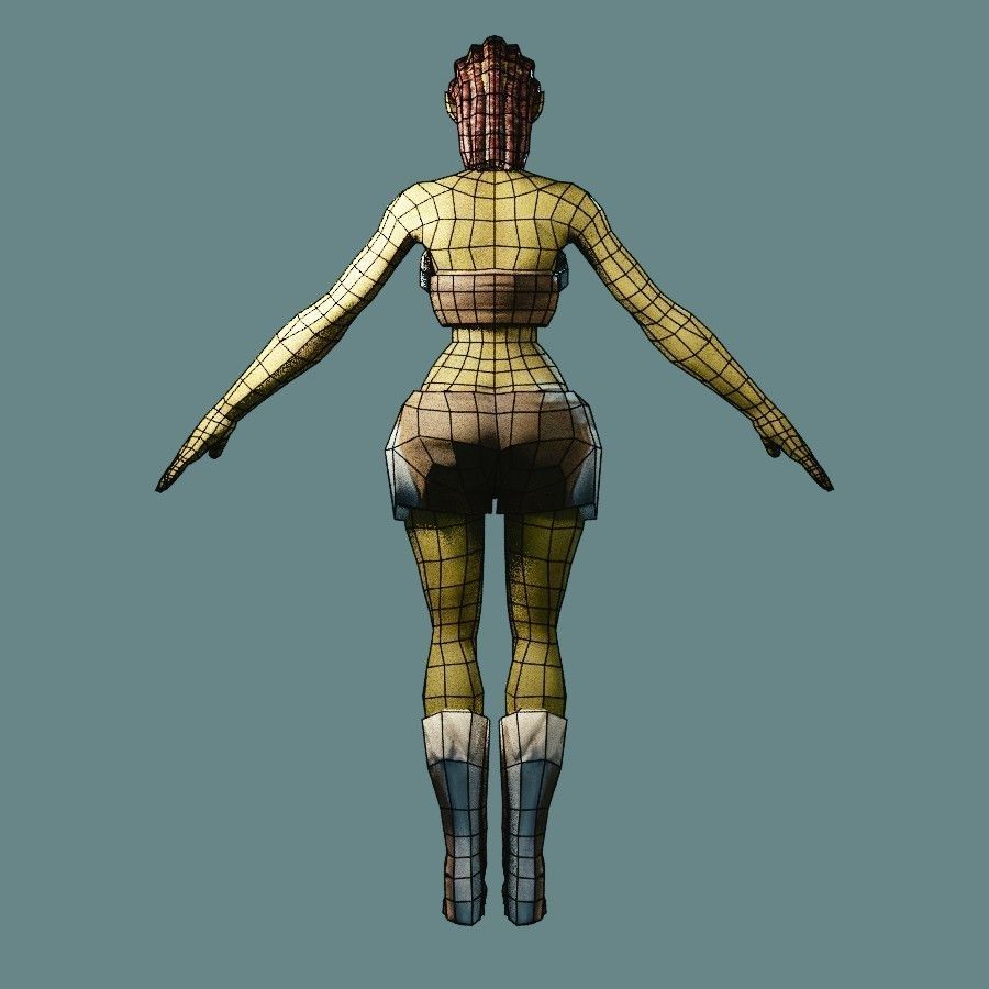 Classic Role Playing Races Low-poly 3D model_57