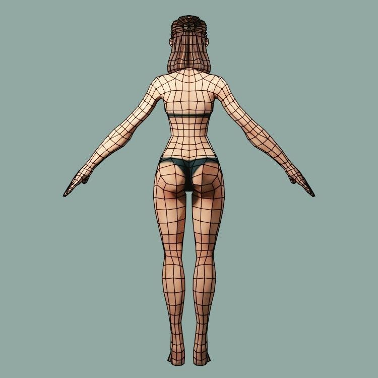 Classic Role Playing Races Low-poly 3D model_50