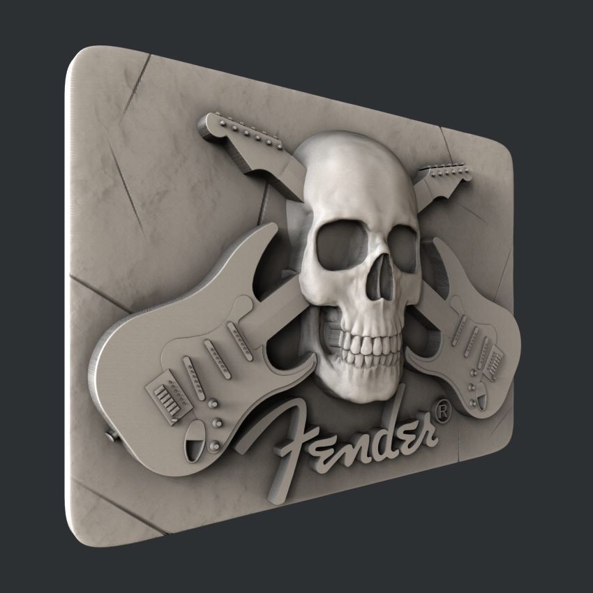 3d STL models for CNC guitar 3D model_1