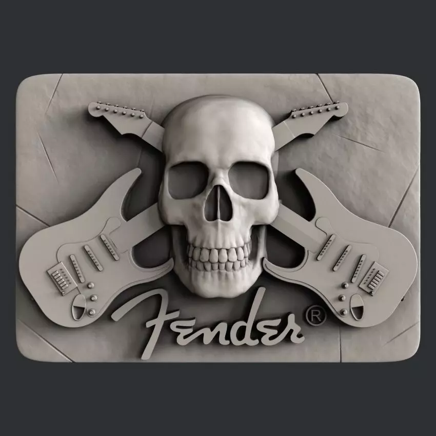 3d STL models for CNC guitar 3D model_0