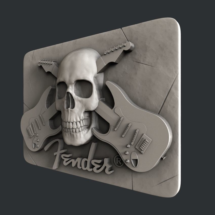 3d STL models for CNC guitar 3D model_2