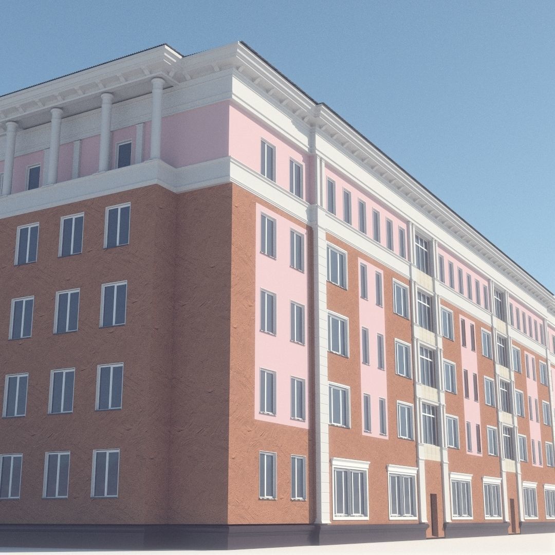 Soviet Russia houses 3D model_26