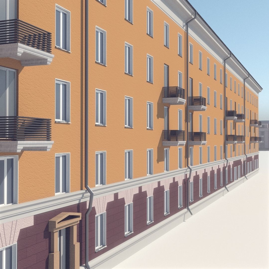Soviet Russia houses 3D model_30