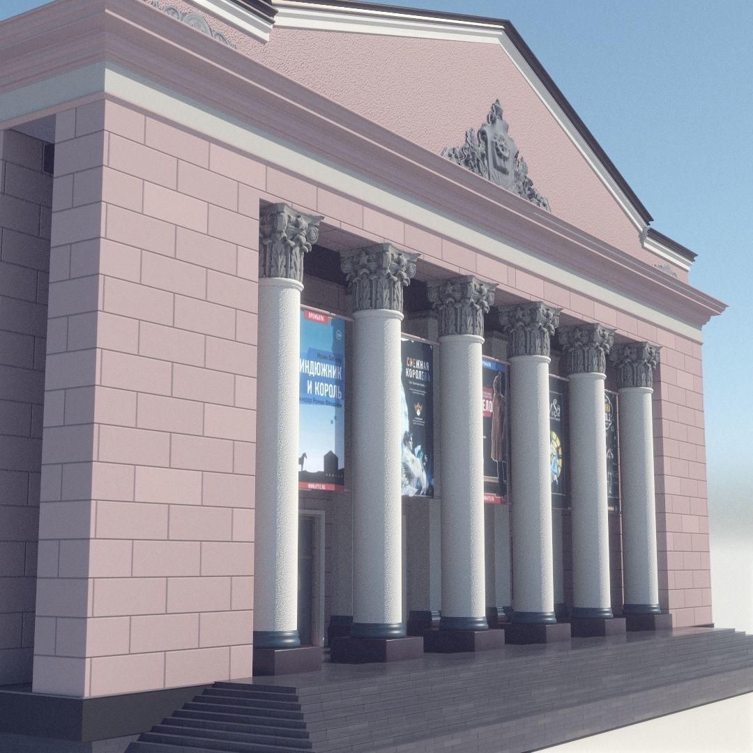 Soviet Russia houses 3D model_29
