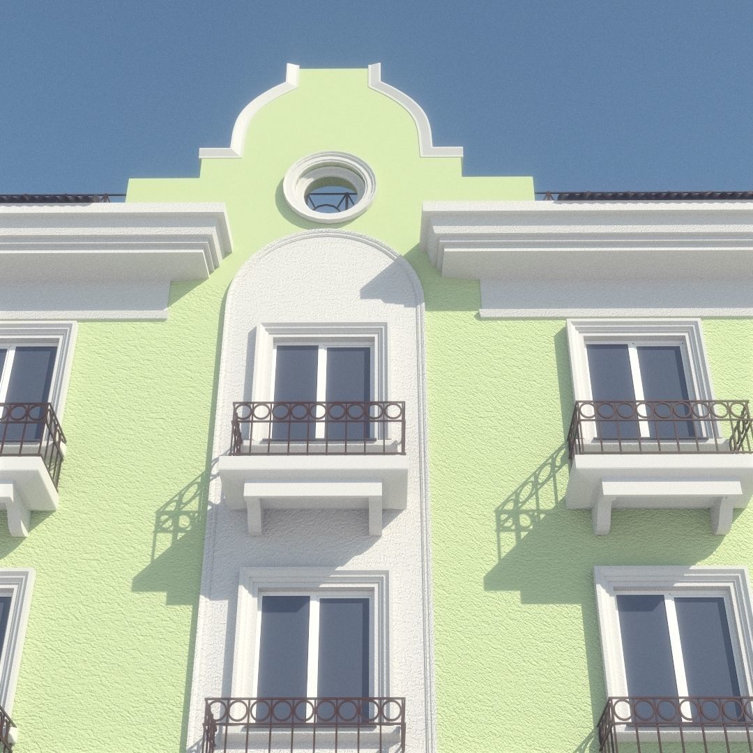 Soviet Russia houses 3D model_1