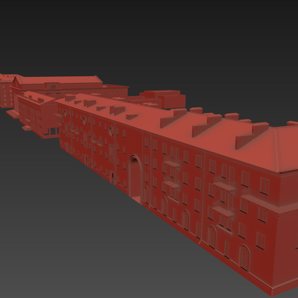 Soviet Russia houses 3D model_44