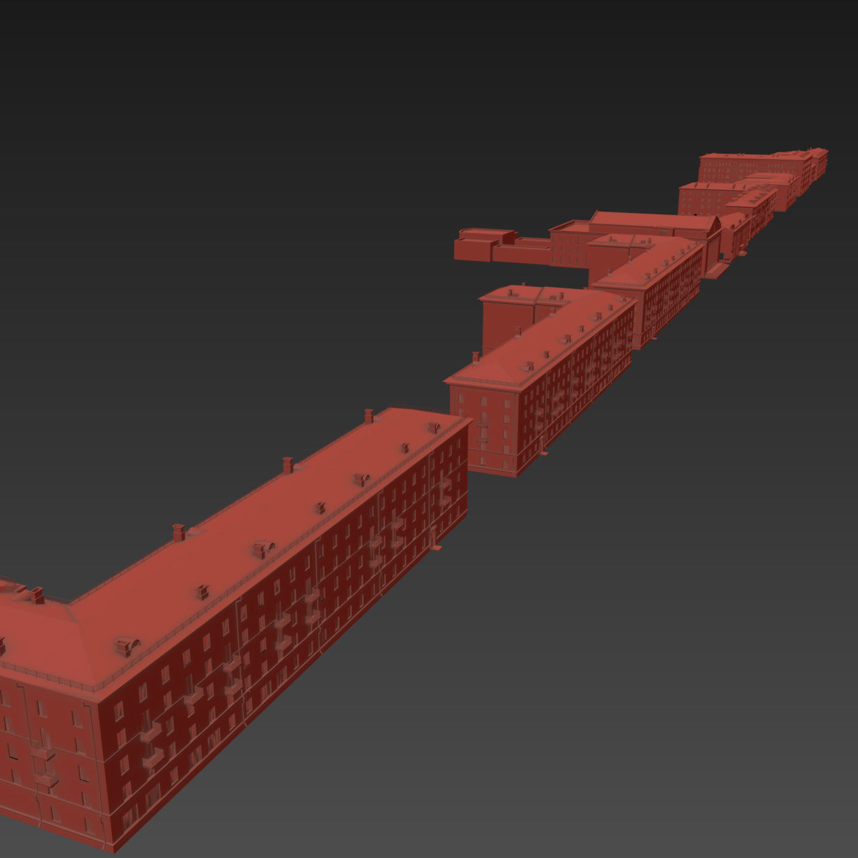 Soviet Russia houses 3D model_45