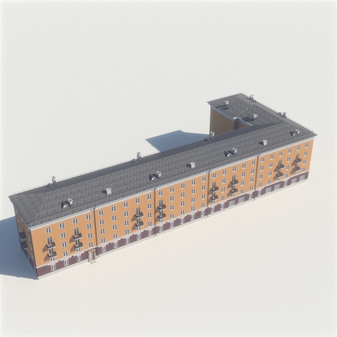 Soviet Russia houses 3D model_11