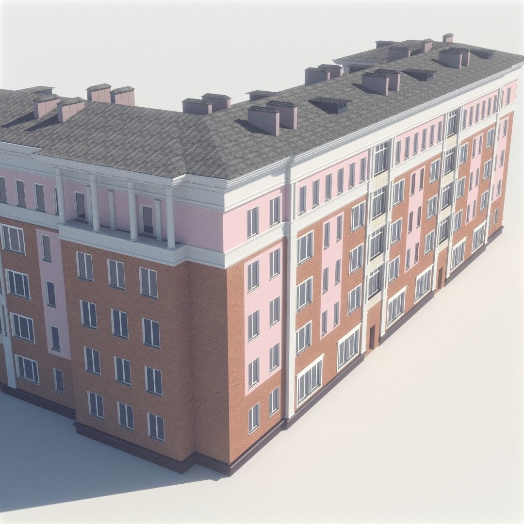 Soviet Russia houses 3D model_17