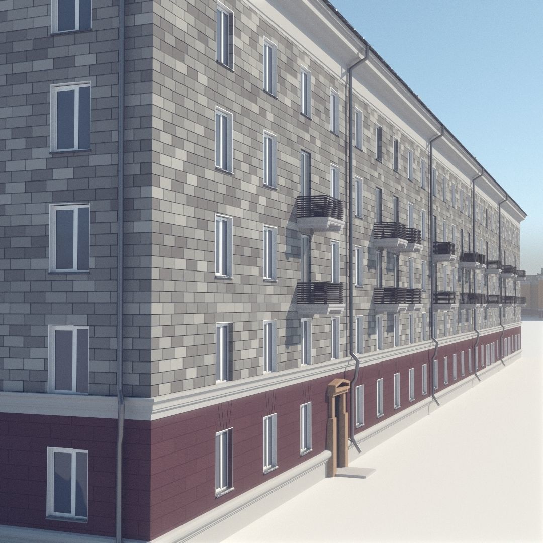 Soviet Russia houses 3D model_31