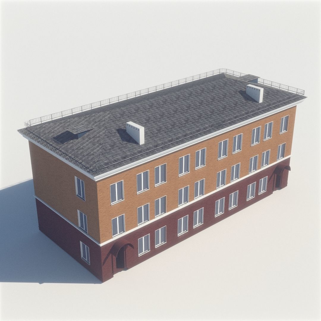 Soviet Russia houses 3D model_13