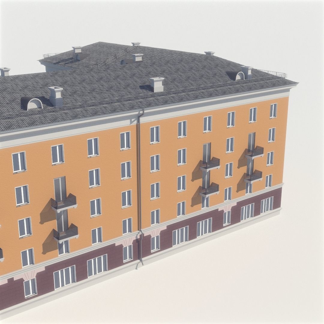 Soviet Russia houses 3D model_19