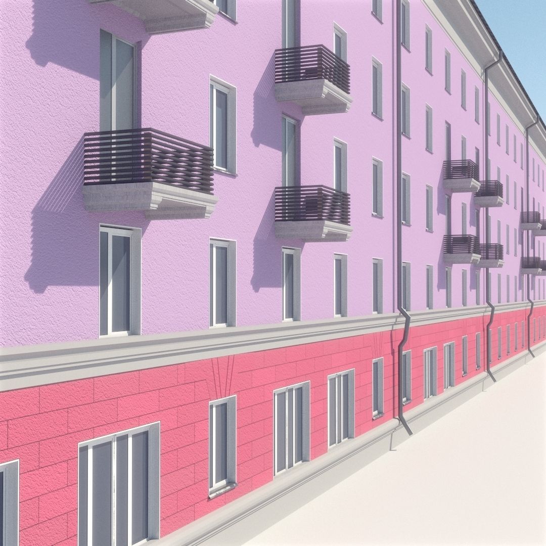 Soviet Russia houses 3D model_24