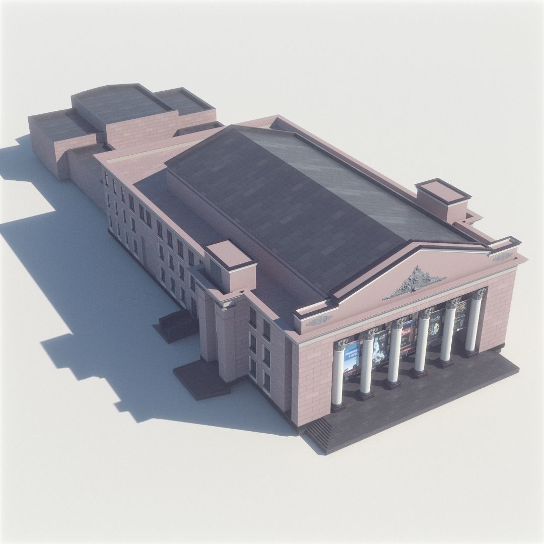 Soviet Russia houses 3D model_2