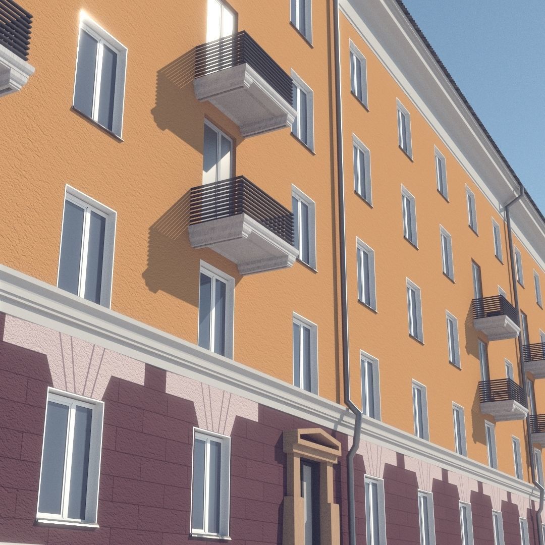 Soviet Russia houses 3D model_35