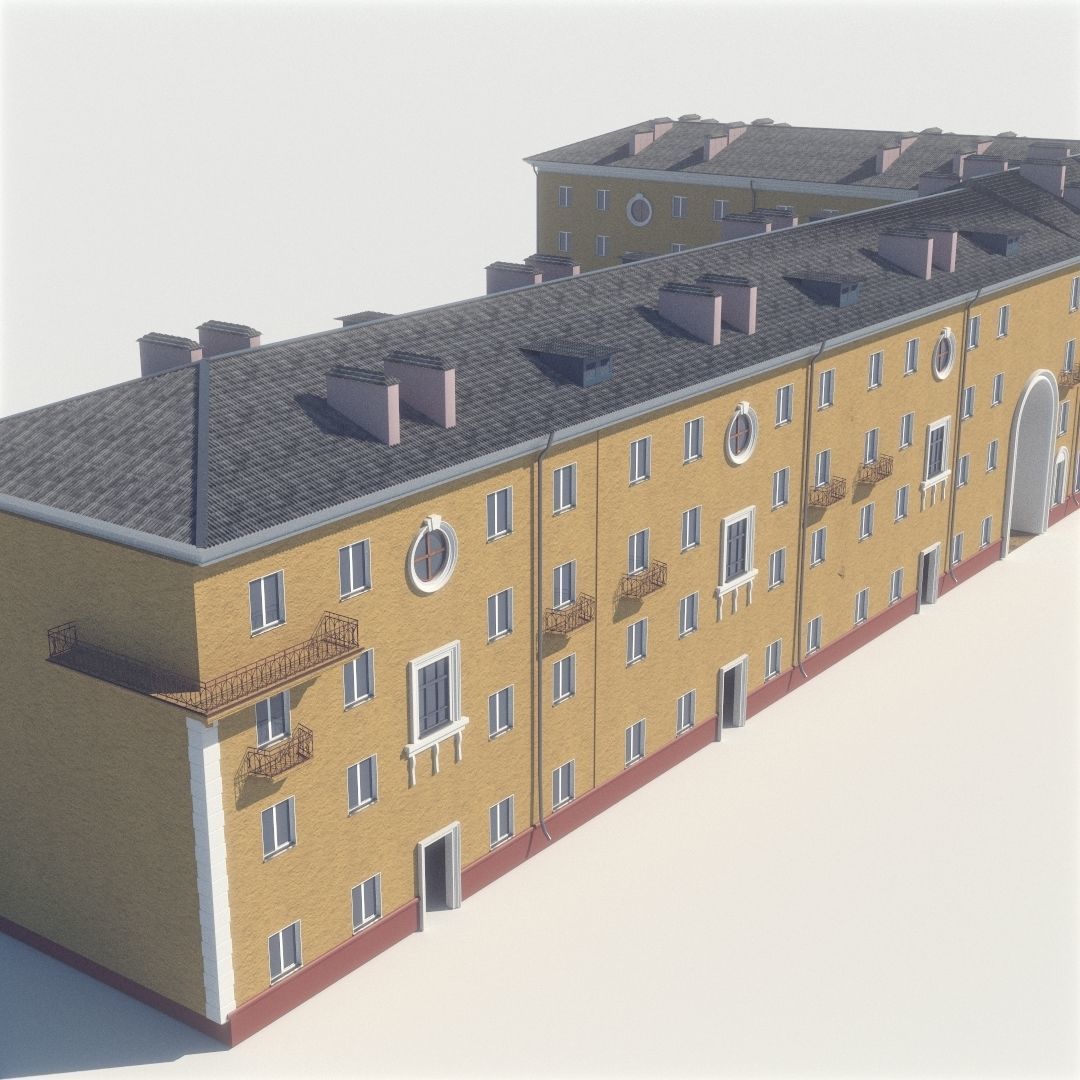 Soviet Russia houses 3D model_20